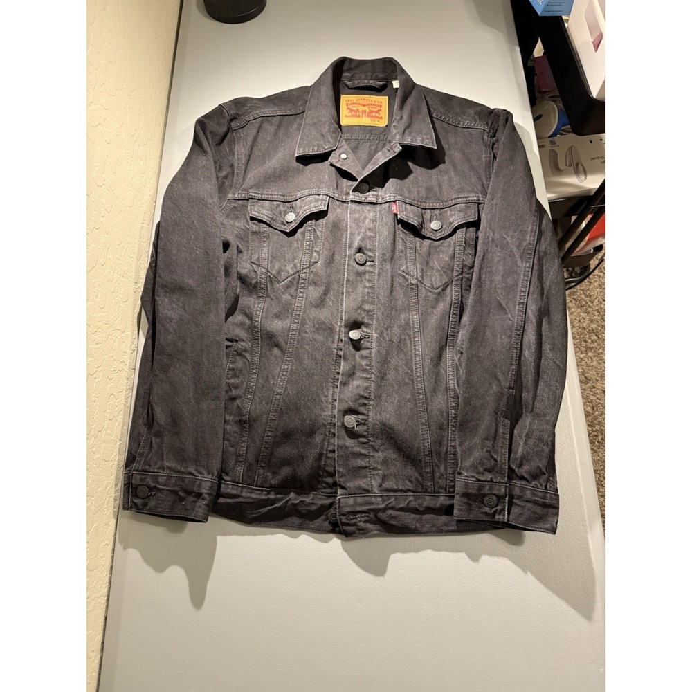 Levi's Denim‎ Trucker Jean Jacket Black Mens XL